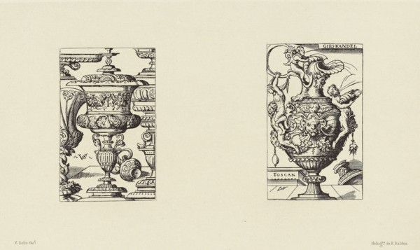 Design by Virgil Solis; Édouard Baldus, French, born Germany, 1813 - 1889, Paris, France; 1866; Heliogravure; 14.6 x 25.5 cm