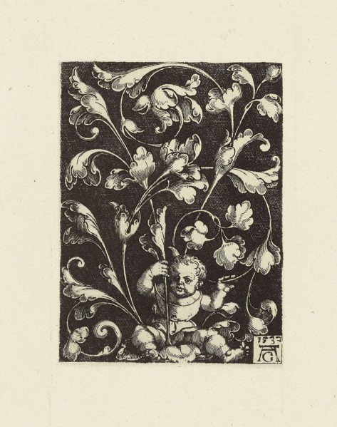 Design by Aldegräver; Édouard Baldus, French, born Germany, 1813 - 1889, Paris, France; 1866; Heliogravure; 6.9 x 5.1 cm