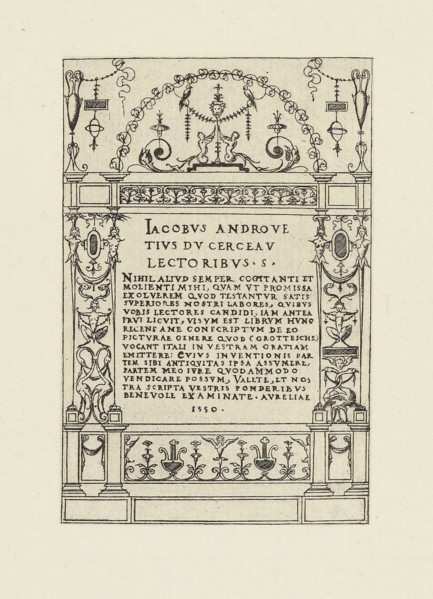 Design by Jacques I Androuet du Cerceau; Édouard Baldus, French, born Germany, 1813 - 1889, Paris, France; 1866; Heliogravure