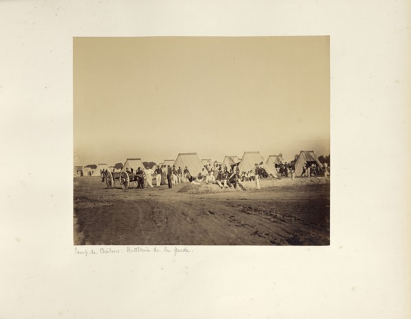 Camp de Châlons: Quarters of the artillery of the Imperial Guard; Gustave Le Gray, French, 1820 - 1884, Chalons, France; 1857
