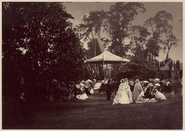 View of the Gardens during the Fête; Camille Silvy, French, 1834 - 1910, England; 1864; Albumen silver print