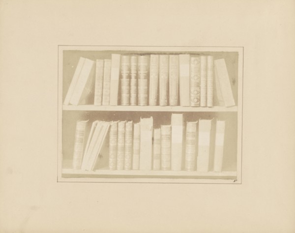 A Scene in a Library; William Henry Fox Talbot, English, 1800 - 1877, Reading, England; before January 1845; Salted paper print
