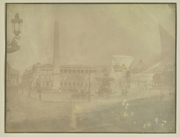 Place de la Concorde; Hippolyte Bayard, French, 1801 - 1887, Paris, France, Europe; 1843; Salted paper print; 17.5 x 22.9 cm