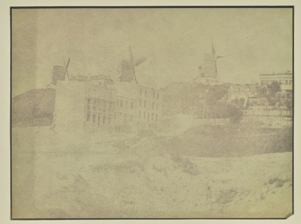 Windmills of Montmartre; Hippolyte Bayard, French, 1801 - 1887, Paris, France, Europe; about 1842; Salted paper print