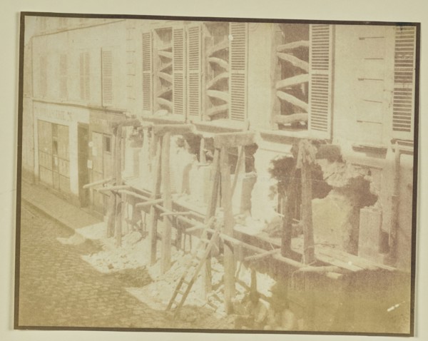 Street Scene, Building Under Construction; Hippolyte Bayard, French, 1801 - 1887, Paris, France, Europe; 1847; Salted paper