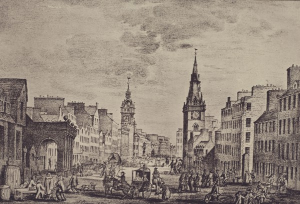 Trongate in the Olden Time; Thomas Annan, Scottish,1829 - 1887, Glasgow, Scotland; 1868 - 1877; Carbon print; 17 × 24.9 cm