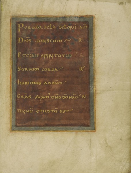 Decorated Incipit Page; Beauvais, probably, France; first quarter of 11th century; Tempera colors, gold, silver, and ink