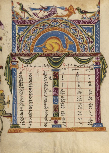 Canon Table Page; Mesrop of Khizan, Armenian, active 1605 - 1651, Isfahan, Persia; 1615; Tempera colors, gold paint, and gold