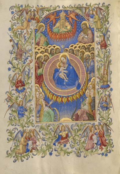 The Celestial Virgin and Child; Spitz Master, French, active about 1415 - 1425, Paris, France; about 1420; Tempera colors, gold