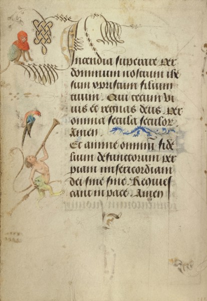 Decorated Text Page; Nicolas Spierinc, Flemish, active 1455 - 1499, Antwerp, illuminated, Belgium; 1469; Tempera colors, gold