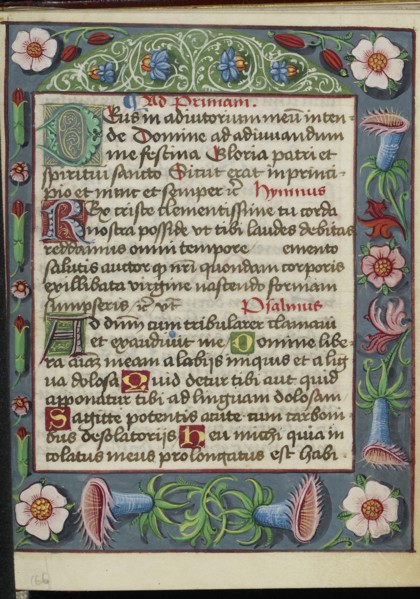 Decorated Text Page; Strasbourg, France; early 16th century; Tempera colors on parchment; Leaf: 13.5 x 10.5 cm