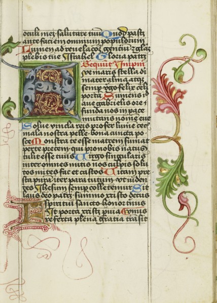 Decorated Initial A; Workshop of Valentine Noh, Bohemian, active 1470s, Prague, Bohemia, Czech Republic; about 1470 - 1480
