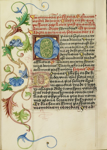 Decorated Initial O; Workshop of Valentine Noh, Bohemian, active 1470s, Prague, Bohemia, Czech Republic; about 1470 - 1480