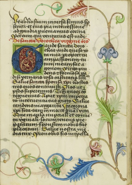 Decorated Initial G; Workshop of Valentine Noh, Bohemian, active 1470s, Prague, Bohemia, Czech Republic; about 1470 - 1480