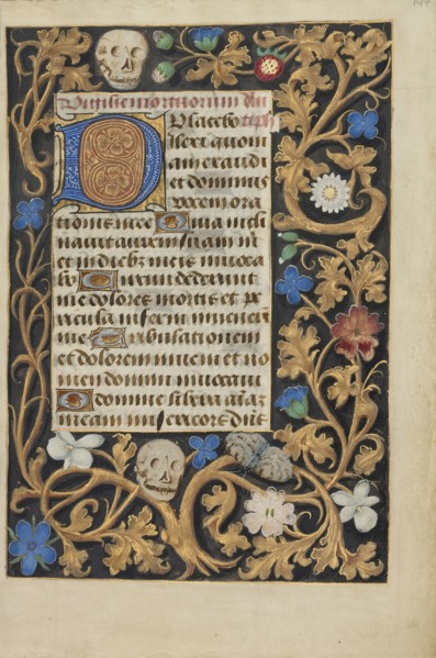 Decorated Initial D; Bruges, Belgium; about 1480 - 1485 ?; Tempera colors and gold on parchment; Leaf: 20.5 x 14.8 cm