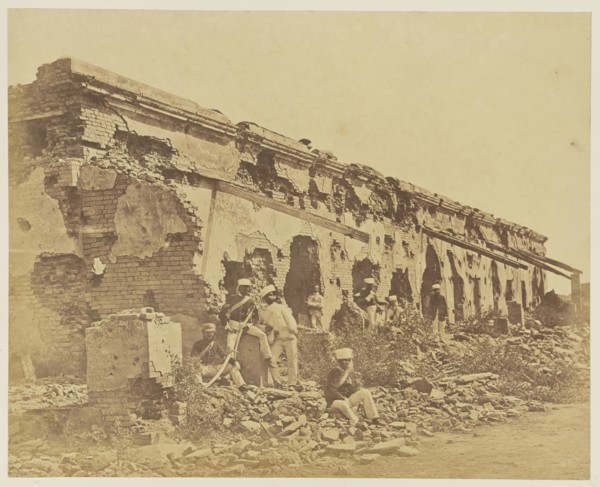 General Wheeler's Entrenchment At Cawnpore; Felice Beato, 1832 - 1909, India; 1858; Albumen silver print