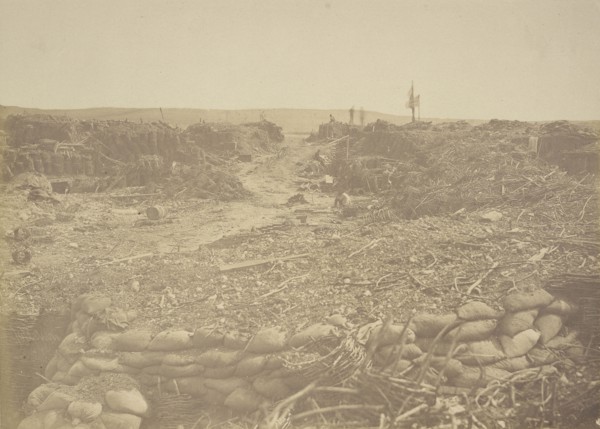 Interior of the Redan; James Robertson, English, 1813 - 1888, Crimea; 1855; Salted paper print; 20.5 x 28.6 cm