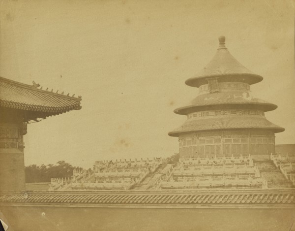 Temple of Heaven, Pekin; Felice Beato, 1832 - 1909, China; 1860; Albumen silver print