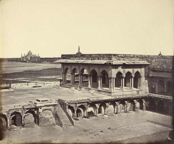 Dewar Khans in the Fort Agra; Felice Beato, 1832 - 1909, Henry Hering, 1814 - 1893, India