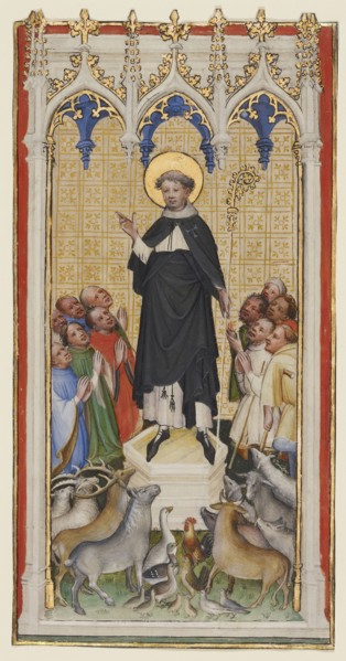 Saint Anthony Abbot Blessing the Animals, the Poor, and the Sick; Master of St. Veronica, German, active about 1395 - 1415