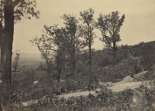 The Crest of Mission Ridge; George N. Barnard, American, 1819 - 1902, New York, United States; negative about 1865; print 1866