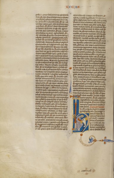 Initial H: Saint Jerome; Bologna, Emilia-Romagna, Italy; about 1280 - 1290; Tempera colors, gold leaf, and ink on parchment