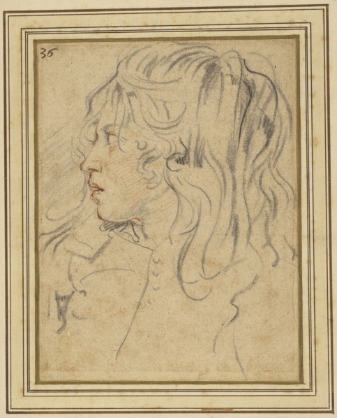 The Head of a Young Boy; Jan Cossiers, Flemish, 1600 - 1671, Flanders, Belgium; about 1658; Red and black chalk; 20 x 15.4 cm