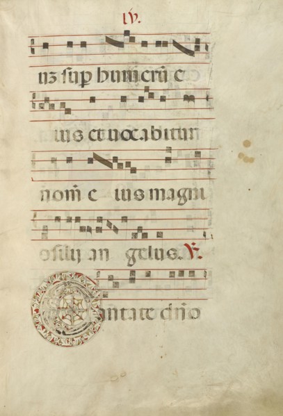 Decorated Initial C; Northern Italy, Italy; about 1460 - 1480; Tempera colors and gold leaf on parchment; Leaf: 60.3 x 44 cm