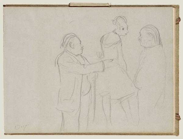 Sketches of a Ballet Master; Edgar Degas, French, 1834 - 1917, about 1877; Graphite