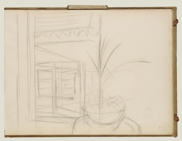 Interior Scene; Edgar Degas, French, 1834 - 1917, about 1877; Graphite
