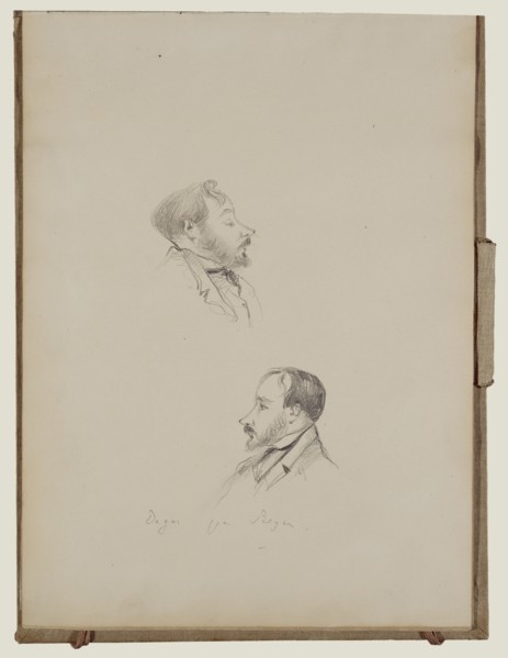 Degas and Other Sketches; Edgar Degas, French, 1834 - 1917, 1877; Graphite; 34.9 x 26 cm, 13 3,4 x 10 1,4 in