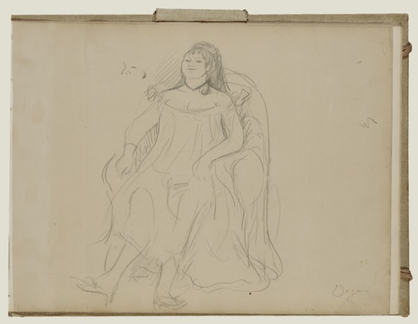 Prostitute; Edgar Degas, French, 1834 - 1917, 1877; Graphite; 26 x 34.9 cm, 10 1,4 x 13 3,4 in