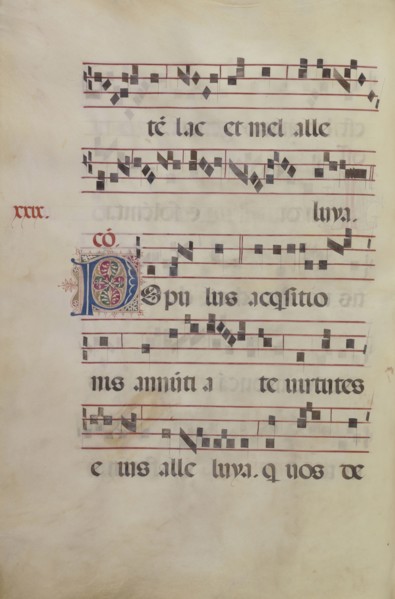 Decorated Initial P; Antonio da Monza, Italian, active about 1480 - 1505, Rome, Lazio, Italy; late 15th or early 16th century