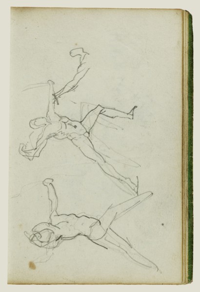 Three Studies of a Bowman; Théodore Géricault, French, 1791 - 1824, 1812 - 1814; Graphite; 15.2 x 10.6 cm, 6 x 4 3,16 in