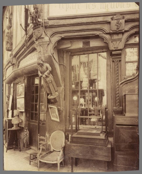 Furniture Store, Compiègne; Eugène Atget, French, 1857 - 1927, Compiègne, France; 1910; Gold toned Albumen silver print