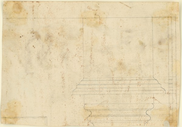 Studies of Four Figures; Giovanni Battista Piranesi, Italian, 1720 - 1778, 1760 - 1765; Pen and brown ink and brown wash