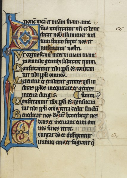Decorated Initial D; Decorated Initial E; Engelberg, Switzerland; third quarter of 13th century; Tempera colors and gold leaf