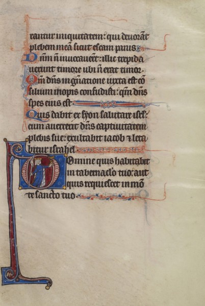Initial D: Ecclesia Holding a Lance and Chalice; Bute Master, Franco-Flemish, active about 1260 - 1290, Northeastern