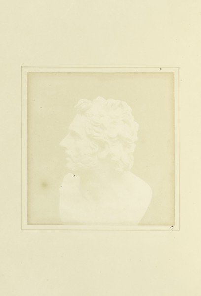 Bust of Patroclus; William Henry Fox Talbot, English, 1800 - 1877, Reading, England; August 9, 1843; Salted paper print