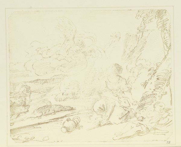 Hagar in the Desert; William Henry Fox Talbot, English, 1800 - 1877, Reading, England; 1844; Salted paper print; 17.9 × 22.2 cm