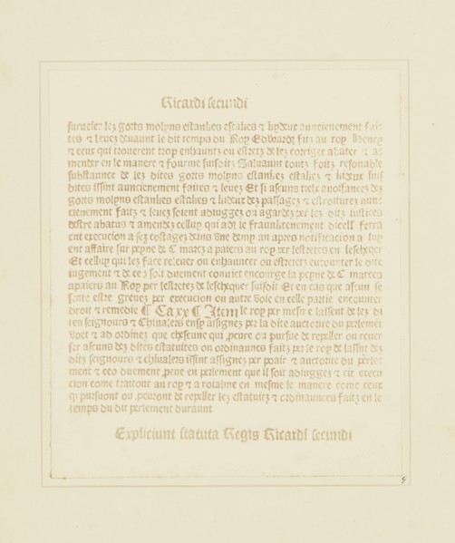 Fac-smilie of an Old Printed Page; William Henry Fox Talbot, English, 1800 - 1877, Reading, England; 1844; Salted paper print