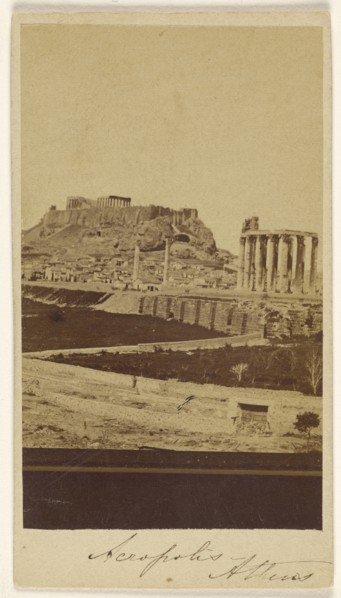 Necropolis, Athens; Dimitrios Constantin, Greek, active 1858 - 1860s, late 1850s-1860s; Albumen silver print