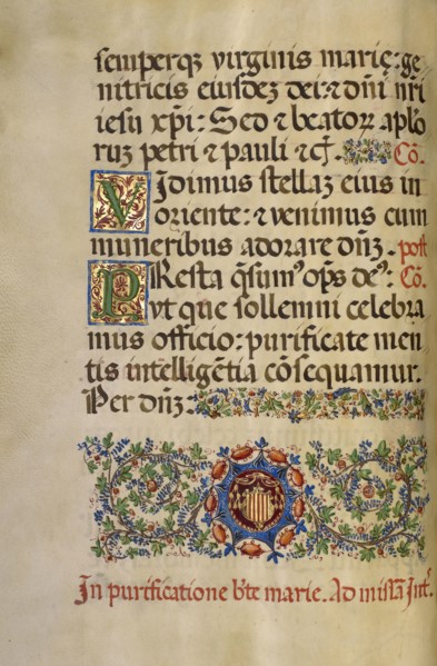 Decorated Initial V; Decorated Initial P; Fra Vincentius a Fundis, Italian, active about 1560s, Nola, Campania, Italy; 1567