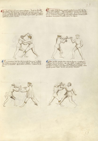 Combat with Dagger; Fiore Furlan dei Liberi da Premariacco, Italian, about 1340,1350 - before 1450, Padua, or, Italy