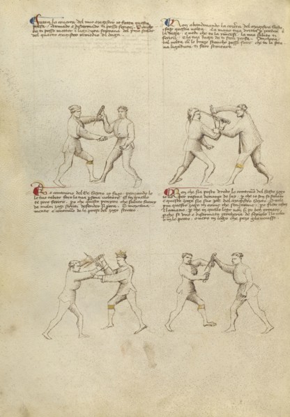 Combat with Dagger; Fiore Furlan dei Liberi da Premariacco, Italian, about 1340,1350 - before 1450, Padua, or, Italy