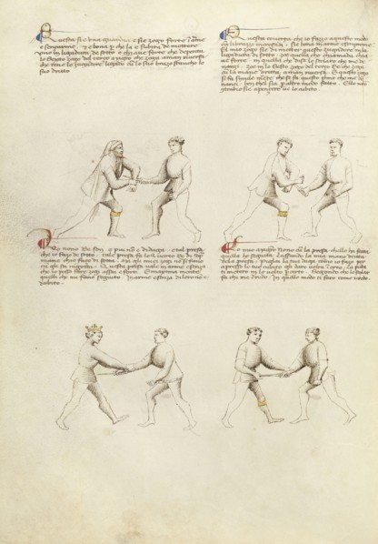 Combat with Dagger; Fiore Furlan dei Liberi da Premariacco, Italian, about 1340,1350 - before 1450, Padua, or, Italy