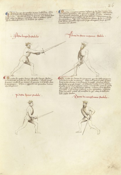 Combat with Sword; Fiore Furlan dei Liberi da Premariacco, Italian, about 1340,1350 - before 1450, Padua, Italy