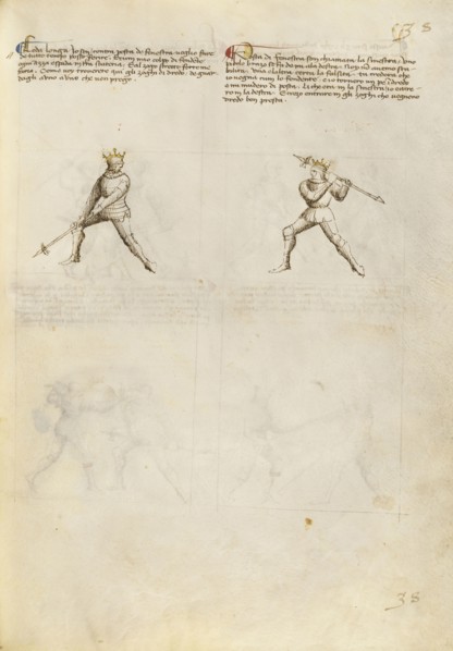 Combat with Pollaxe; Fiore Furlan dei Liberi da Premariacco, Italian, about 1340,1350 - before 1450, Padua, Italy