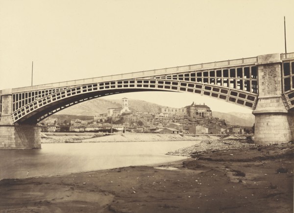 Viaduct at La Voulte; Édouard Baldus, French, born Germany, 1813 - 1889, France; about 1861; Albumen silver print
