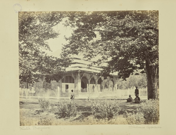 Shalimar. The Nautch Bungalow from Garden; Baker & Burke, British, 1867 - 1872, Srinagar, Kashmir, India; 1868; Albumen silver
